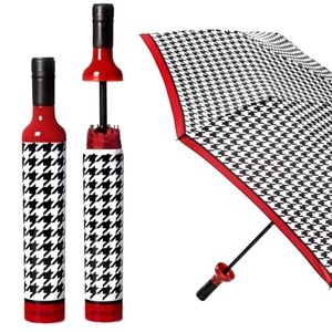 Vinrella Houndstooth Bottle Umbrella